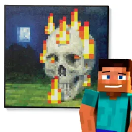 obraz-z-gry-minecraft-mc-prezent-dla-dziecka-gracza-fana-or-skull-on-fire