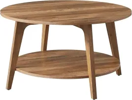 songmics-stolik-kawowy-okragly-80cm-2-polki-brazowy-do-salonu
