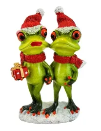 swiateczna-figurka-figurka-zaba-para-w-czapkach-17x115x55