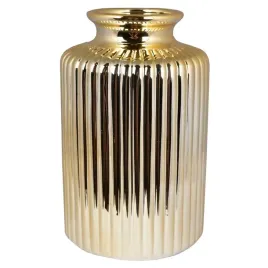wazon-ceramiczny-zloty-w-prazki-16x16x26cm