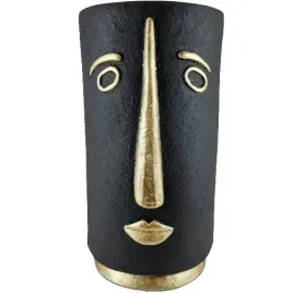 oslonka-doniczka-wazon-ceramiczna-twarz-czarna-355