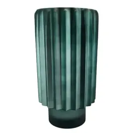 wazon-karbowany-matowa-but-zielen-30cm-premium