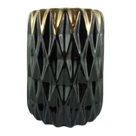 wazon-czarno-zloty-geometryczny-h-19-cm