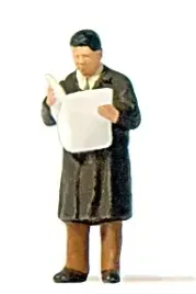 preiser-28016-mezczyzna-czytajacy-gazete-h0