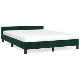 rama-lozka-z-zaglowkiem-aksamitna-ciemnozielona-207-x-146-x-50-cm