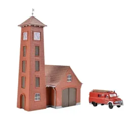 kibri-39210-remiza-strazacka-z-samochodem-ford-fk-25-h0-straz-pozarna