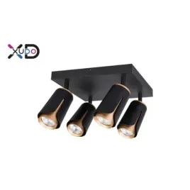 kinkiet-gu10-led-x4-czarny-zloty-aluminium-350-stopni-obrotu
