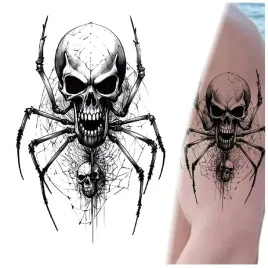 tatuaz-pajak-czaszka-smierc-zmywalny-tymczasowy-wodny