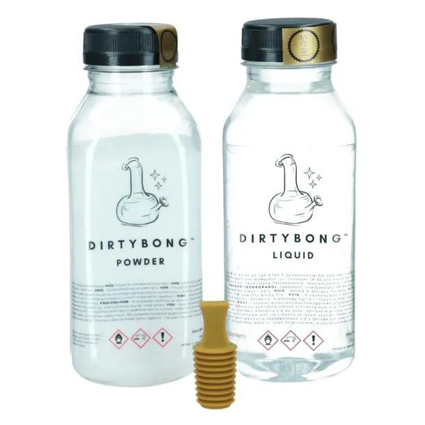 ZESTAW - Środek w płynie oraz w proszku DIRTYBONG™ - 300 ml + Korek