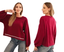 bluza-damska-z-ozdobnym-wykonczeniem-na-dole-bordowa