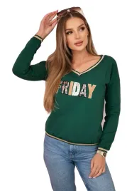 bluza-damska-z-napisem-z-cekinami-zielona