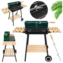 grill-weglowy-ogrodowy-z-roznem-na-kurczaka-polkami-i-regulacja-rusztu