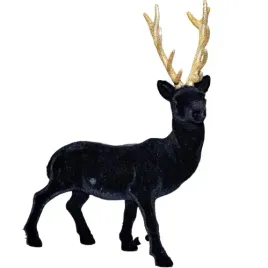 renifer-welurowy-czarny-ze-zlotym-porozem-40cm