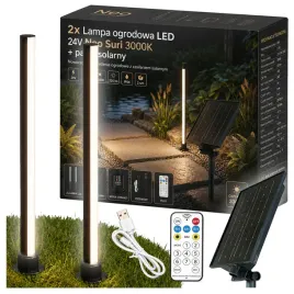 2x-lampa-solarna-ogrodowa-wbijana-naziemna-3000k-pilot-zewnetrzna-gruntowa