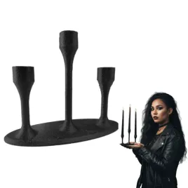 swiecznik-gladki-na-trzy-swiece-czarny-14-cm