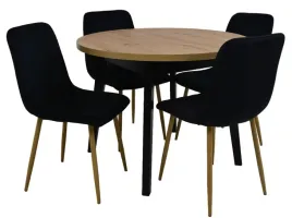 stol-okragly-100x100-130cm-artisan-4x-krzeslo-tapicerowane-welur-czarny