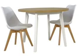 stol-okragly-100x100cm-2-krzesla-skandynawskie-biale