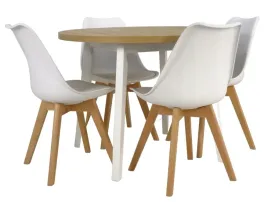 stol-okragly-100x100cm-4-krzesla-skandynawskie-biale