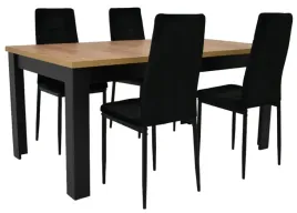stol-rozkladany-90x160-200cm-craft-i-4-krzesla-tapicerowane-welur-czarny