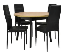 stol-okragly-rozkladany-100x100-130-cm-4-krzesla-ekoskora-czarna