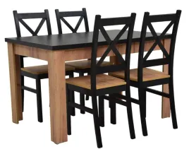 stol-rozkladany-80x120-160-cm-4-krzesla-drewniane-krzyzak-dab-craft