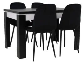 stol-rozkladany-80x120-160cm-4-krzesla-welur-czarny