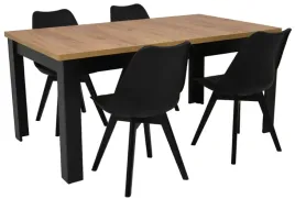 stol-rozkladany-90x160-200cm-craft-i-4-krzesla-skandynawskie-czarne