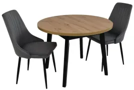 stol-okragly-100x100-130cm-artisan-2x-krzeslo-tapicerowane-welur-szary