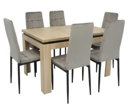 stol-rozkladany-80x120-160-6-krzesel-welur-szaro-bezowy-salon-jadalnia