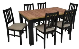 stol-rozkladany-80x140-180cm-6-krzesel-drewnianych-tapicerowane-siedzisko