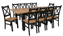 stol-rozkladany-90x160-200-cm-10-krzesel-drewnianych-krzyzak-dab-craft