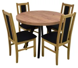stol-okragly-rozkladany-100-200cm-4-krzesla-drewniane-z-obiciem-kolory
