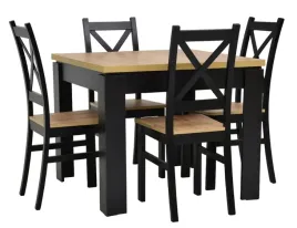 stol-rozkladany-90x90-120-4-krzesla-drewniane-salon-jadalnia