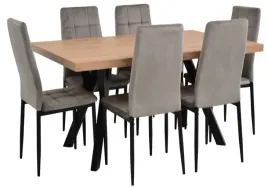 stol-rozkladany-90x90-190cm-6-krzesel-tapicerowanych-welur-szaro-bezowy