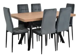 stol-rozkladany-90x90-190cm-6-krzesel-tapicerowanych-welur-szary