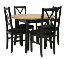 stol-okragly-krzesla-drewniane-z-tapicerowanym-siedziskiem-100x100-130-cm