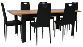 stol-rozkladany-90x160-200-dab-craft-i-6-krzesel-ik-08-czarna-ekoskora