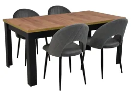 stol-rozkladany-90x160-200-dab-craft-4-krzesla-tapicerowane-z-wycieciem