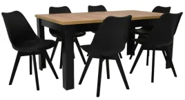 stol-rozkladany-90x160-200cm-craft-i-6-krzesel-skandynawskich-czarnych