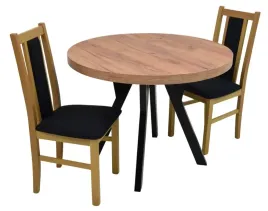 stol-okragly-rozkladany-100-200cm-2-krzesla-drewniane-z-obiciem-kolory