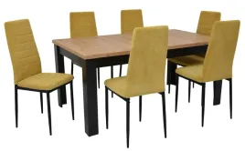 stol-rozkladany-90x160-200cm-dab-artisan-6-krzesel-sztruks-musztardowy