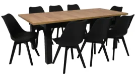 stol-rozkladany-90x160-200cm-craft-i-8-krzesel-skandynawskich-czarnych