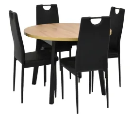 stol-okragly-rozkladany-100x100-130-cm-4-krzesla-ekoskora