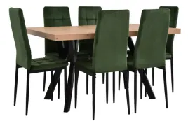 stol-rozkladany-90x90-190cm-6-krzesel-tapicerowanych-welur-zielony