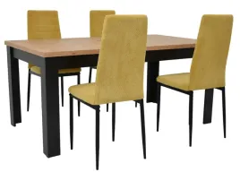 stol-rozkladany-90x160-200cm-dab-artisan-4-krzesla-sztruks-musztardowy