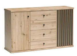 komoda-142-cm-polki-szuflady-dab-artisan-lamele