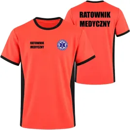 koszulka-t-shirt-duo-contrast-ratownik-medyczny-czerwony-fluo-eskulap