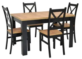 stol-rozkladany-80x120-160-cm-4-krzesla-drewniane-krzyzak-dab-craft