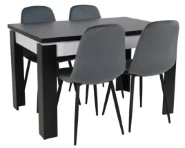 stol-rozkladany-80x120-160cm-4-krzesla-welur-szary