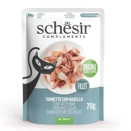 schesir-complements-mokra-karma-dla-kota-tunczyk-morszuk-w-galarecie-70g